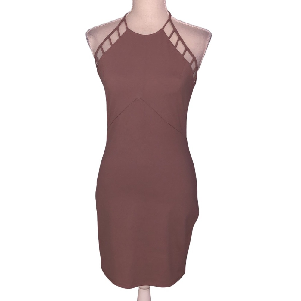 Free People open back halter bodycon dress